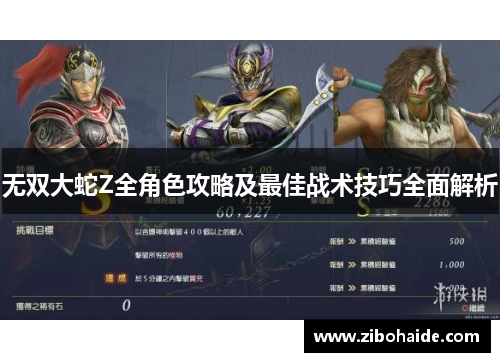 无双大蛇Z全角色攻略及最佳战术技巧全面解析 无双大蛇Z全角色攻略及最佳战术技巧全面解析
